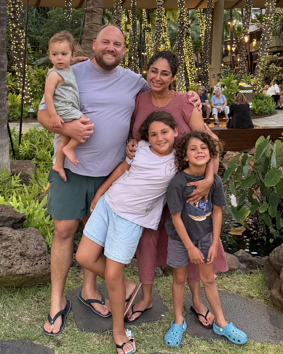 Sebastian with his family